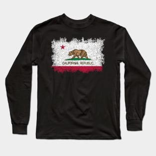 California Republic distressed textures Long Sleeve T-Shirt